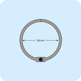 Flashcard Klikringen, ⌀ 38mm, verpakt per 10. Kleur: Brons / Koper