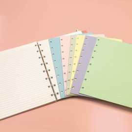 Filofax Notebook Navullingen A5 Pastel Kleuren - Dotted