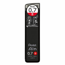 Pentel Ain Zwarte Vulpotloodstiften 0,7 mm – 40 Stuks – C287-2B