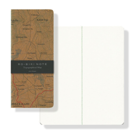 Yamamoto Ro-Biki  Blanco / Plain Notebook  Topo Map Cover # GA038