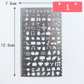 Bullet Journal Stencil van Roest Vrij Staal