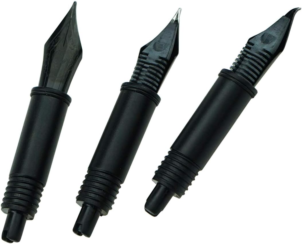 Set van 3 Hong Dian Vulpen Black Nibs, 1 x Fine, 1 x Extra Fine and 1 x Bent / Fude Nib