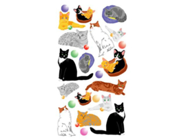 Purple Peach Sticker Cats