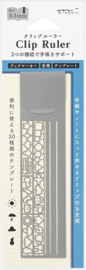 Midori Aluminium Clip Ruler