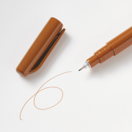 Muji Pen met Fijne Punt 0,5 mm – Watergedragen Ink Kastanjebruin