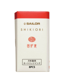 Sailor Shikiori Izayoi-no-Yume Ink - Irori (Hearth Red) - 8 Cartridges