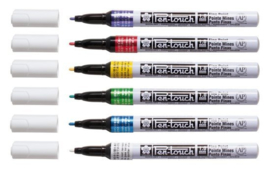 Sakura Pen-Touch Permanent Marker - Fijn  0.1mm  - Set van 6