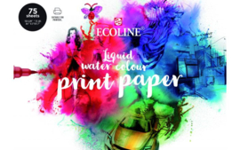 Ecoline Liquid Water Colour Print Papier A4.  75 vel