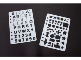 Sjablonen A5 – Set van 12 stuks voor o.a.  Bullet Journaling en Handlettering. Voor o.a Filofax Clipbook Organizers