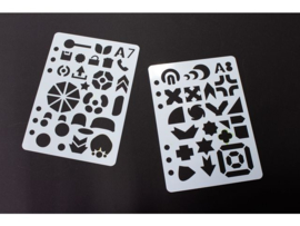 Sjablonen A5 – Set van 12 stuks voor o.a.  Bullet Journaling en Handlettering. Voor o.a Filofax Clipbook Organizers