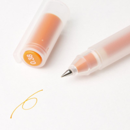 Muji Gel Pen - Kleur Inkt Oranje - 0.38mm