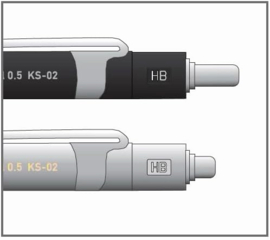 KITERA KS-02 Double Knock Vulpotlood 0,5 mm – Zwart – Made in Japan