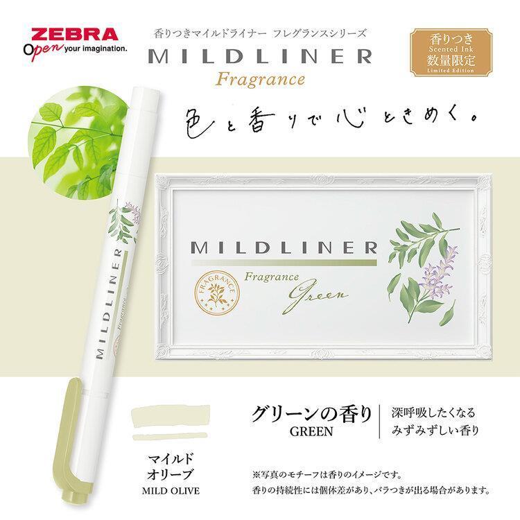 Zebra Mildliner  Limited Edition Frangrance / Geurenserie, Milde Olijf /Groene Geur