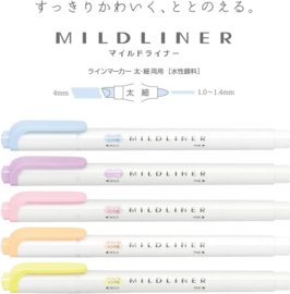 Zebra Mildliner Double Sided Highlighter - 2022 New Gentle Colors Set van 5