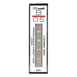 Uni Hi-Uni Hi-Density 40  stuks Vulpotloodstiften – 0,5 mm – B