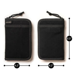 LOCHBY – Pocket Journal / Etui – Zwart 10.7 x 16.8 x 1.9cm meegeleverd een Dotted Tomoe River Paper Notebook / Refill