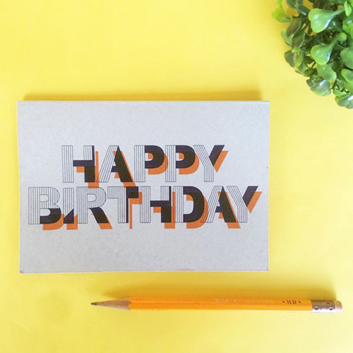 Yamamoto Letterpress Kaart Typography 02  # GA662