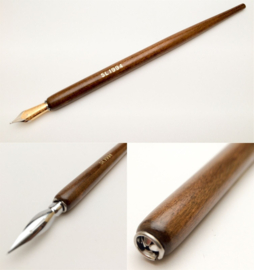 Tokyo Slider Pen Dip Nib Houder # SL1994 - Bruin  - Made in Japan