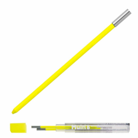 Pentel Multi 8 Vulpotlood 2.0mm Vullingen Keikou Geel Set van 2 + EXTRA een 2.0mm Puntenslijper # CH2F-G