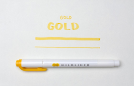 Zebra Mildliner Double-Sided Highlighter - Fine / Bold – Mild Gold