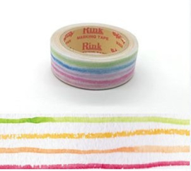 Rink Washi Tape  - Watercolor Design "Rainbow" # 1