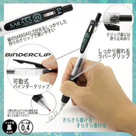 Zebra Clip Gelpen Sarasa 0.4 Black Set van 5