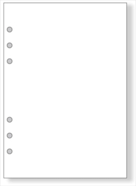 A5 Blanco 100 Vel  Wit Papier geschikt voor o.a A5 Filofax (Clipbook) en A5 Vultera Organizer