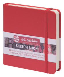 Talens Art Creation Schetsboek 12 x 12cm Kleur Omslag:  Rood