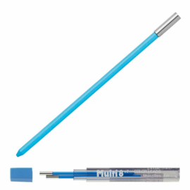 Pentel Multi 8 Vulpotlood 2.0mm Vullingen Hemels Blauw Set van 2 + EXTRA een 2.0mm Puntenslijper # CH2-S