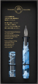 Teranishi Chemical GLAA-BL Guitar Glass Pen with Cap, Aurora Borealis, Ice Blue