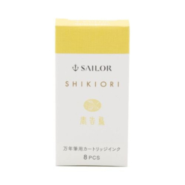 Sailor Shikiori "Songs of the Wild Mountains" Cartridge Ink, 8-pack, Harutsugedori Spring-Breaking Bird