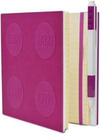 LEGO® 2.0 Locking Notebook kleur Violet met een LEGO® Gel  Pen