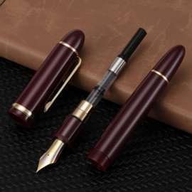 Jinhao # 9019 DADAO Kastanjebruin  Vulpen  (fine nib)