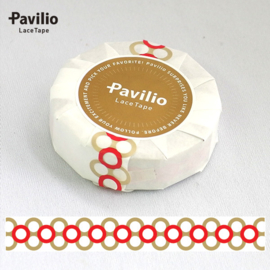 Pavilio Lace Washi Tape - Red / Brown