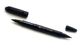 Uni-Ball  Mitsubishi  Double-Sided Pocket Brush Pen - Fine & Medium