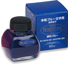 Platinum Japan  60cc Vulpeninkt - Blauw  Pigment Inkt + Converter Silver  # 700A