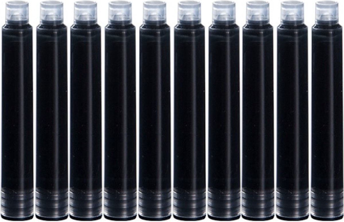 Set van 10 Inktcartridges /Patronen  diameter 3.4mm, Kleur Inkt Zwart