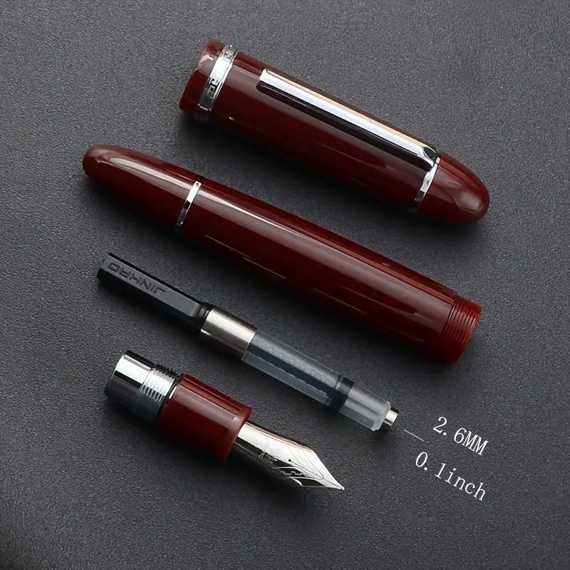 Jinhao #  X159 Acryl Fountain Pen, Fine Nib - Wijnrood