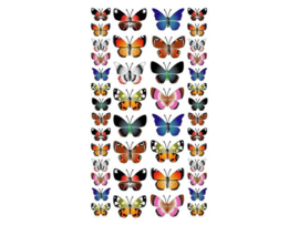 Purple Peach Sticker Butterflys