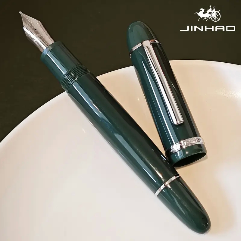 Jinhao #  X159 Acryl Fountain Pen, Fine Nib - Donker Groen