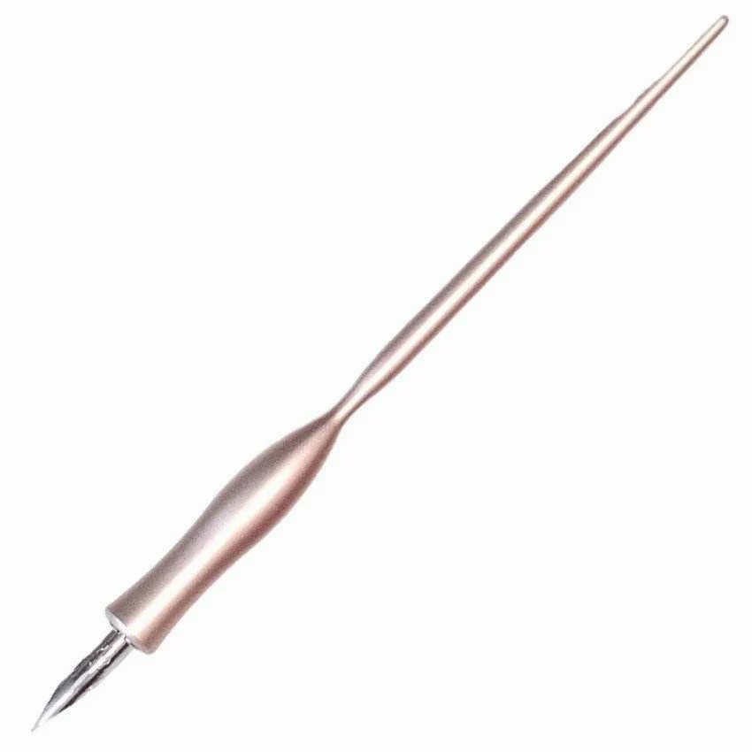 Tom's Studio Flourish Straight Calligraphy Nib Pen  Holder – Rose Gold + Leonardt G Nib