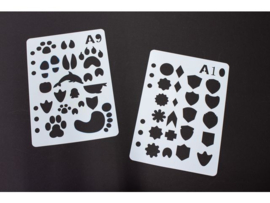 Sjablonen A5 – Set van 12 stuks voor o.a.  Bullet Journaling en Handlettering. Voor o.a Filofax Clipbook Organizers