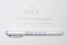 Zebra Mildliner Double-Sided Highlighter - Fine / Bold – Mild Gray
