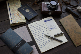 Yamamoto Ro-Biki  Blanco / Plain Notebook  Topo Map Cover # GA038
