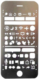 Bullet Journal Stencil van Roest Vrij Staal | Model: Iphone 6S Plus