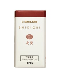 Sailor Shikiori Tsukuyo-no-Minamo Ink - Yodaki (Red Summer Night Bonfire) - 8 Cartridges