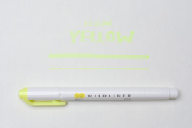 Zebra Mildliner Double-Sided Highlighter - Fine / Bold - Mild Yellow