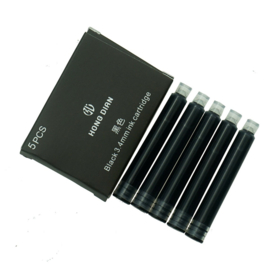 Hongdian Vulpen Inktcartridges Zwart Set van 10 Refill , 3,4 mm Diameter