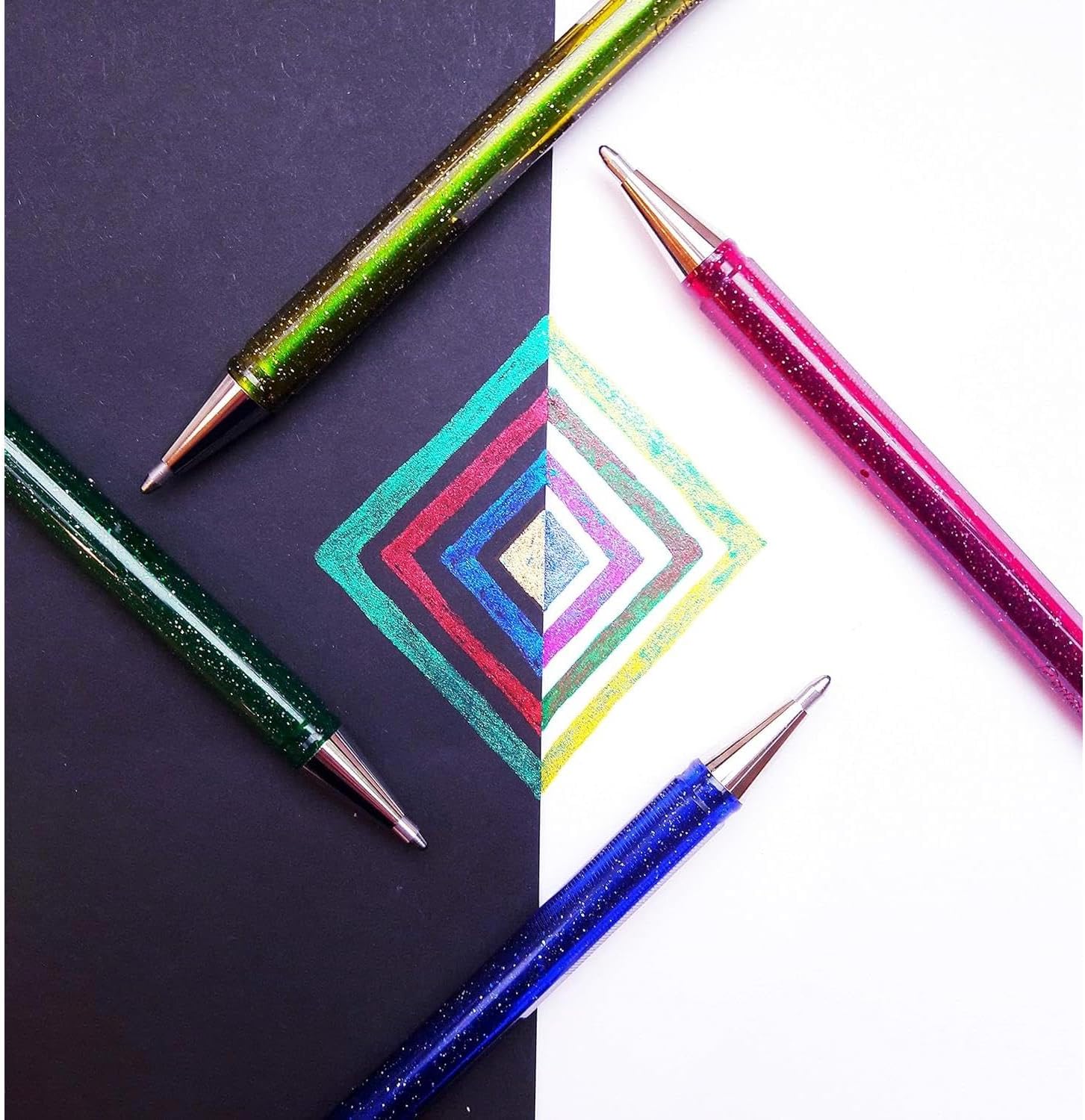 Pentel Hybrid Dual Metalli Gel Pen - 1.0 mm - Groen / Metallic Rood  - K110 / DBDX