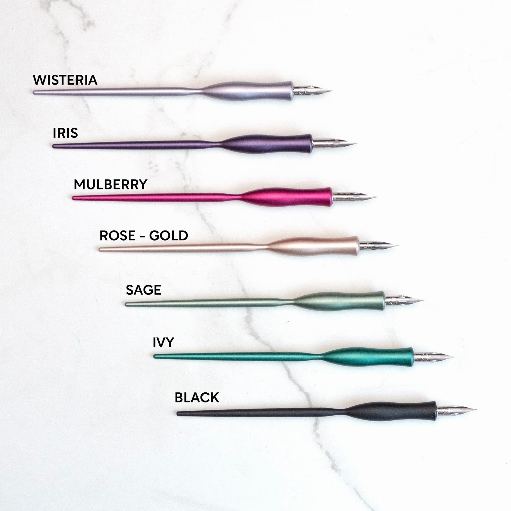 Tom's Studio Flourish Straight Calligraphy Nib Pen  Holder – Rose Gold + Leonardt G Nib